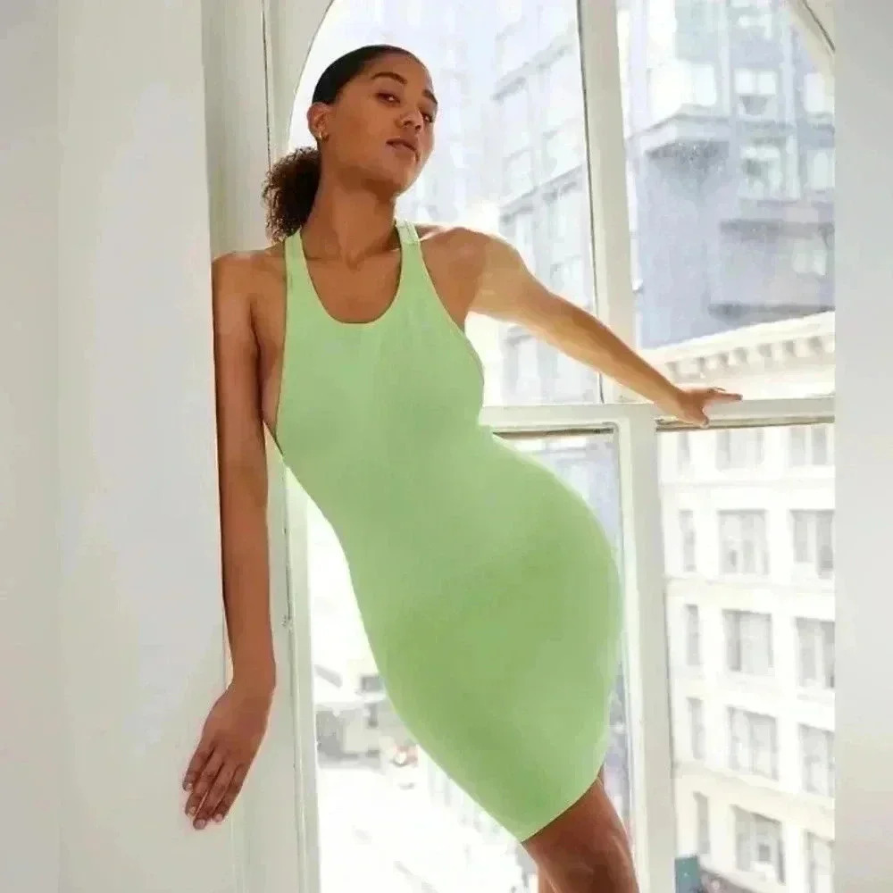 TNA green  bodycon Kaplan dress S